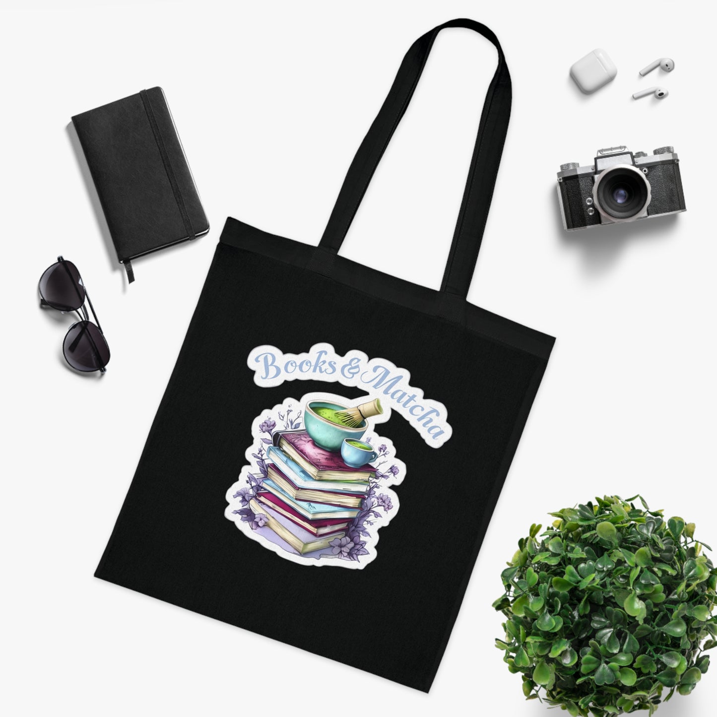Matcha and Books Tote bag