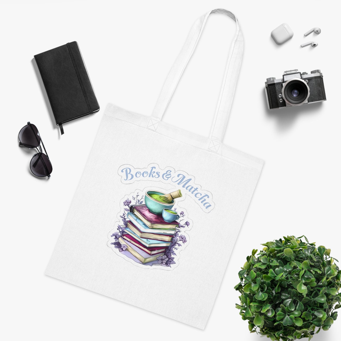 Matcha and Books Tote bag